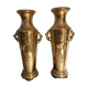 PAIR OF BRONZE VASES CHINA OR INDOCHINA EARLY 20TH