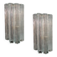 Murano glass tube tronchi sconces, 1980s, set of 2