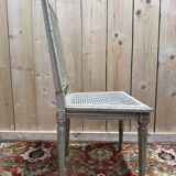Set of 6 Louis XVI caned wood chairs with a refreshed finish.