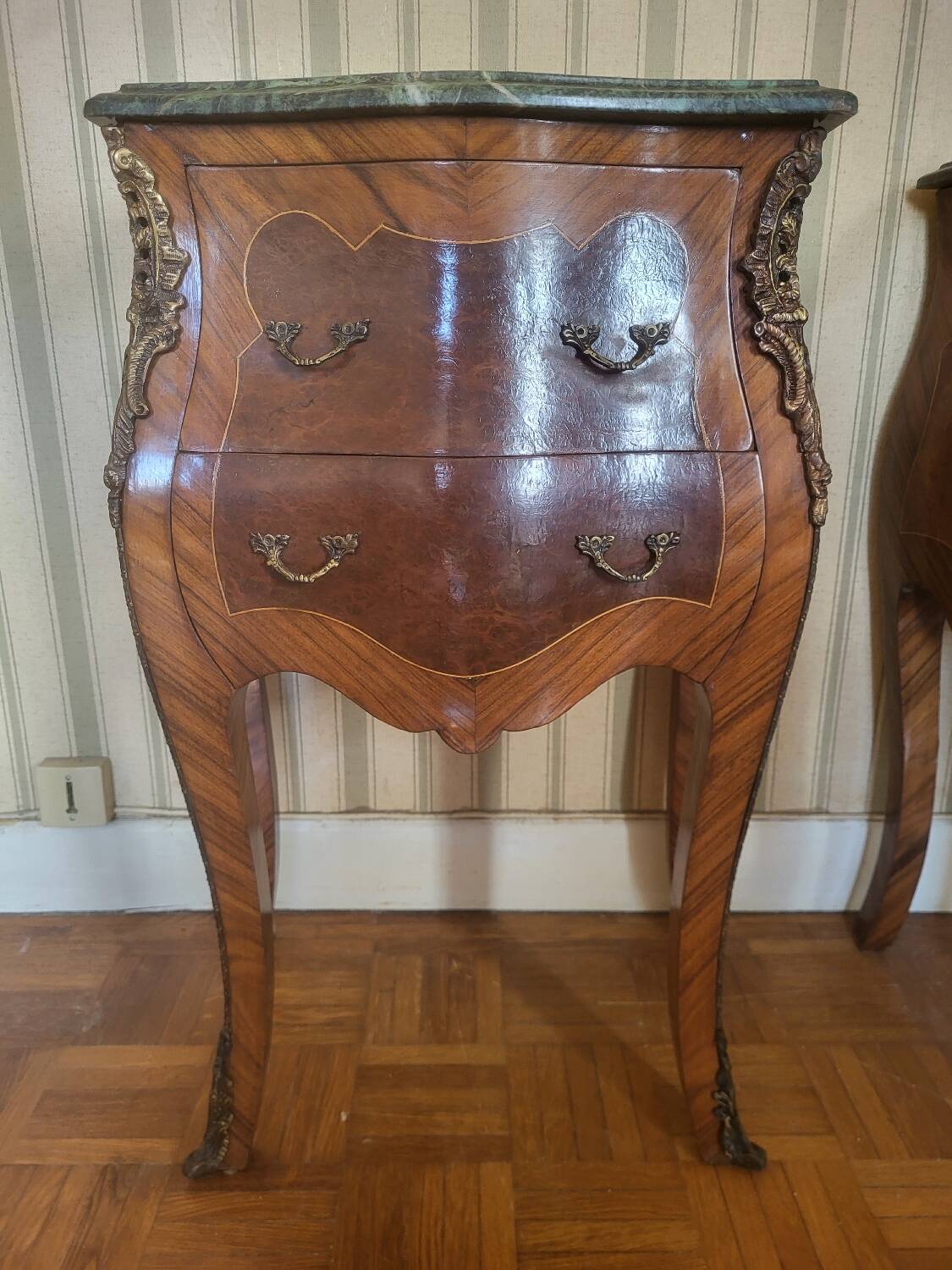 Stop bedside tables in Louis XV style.