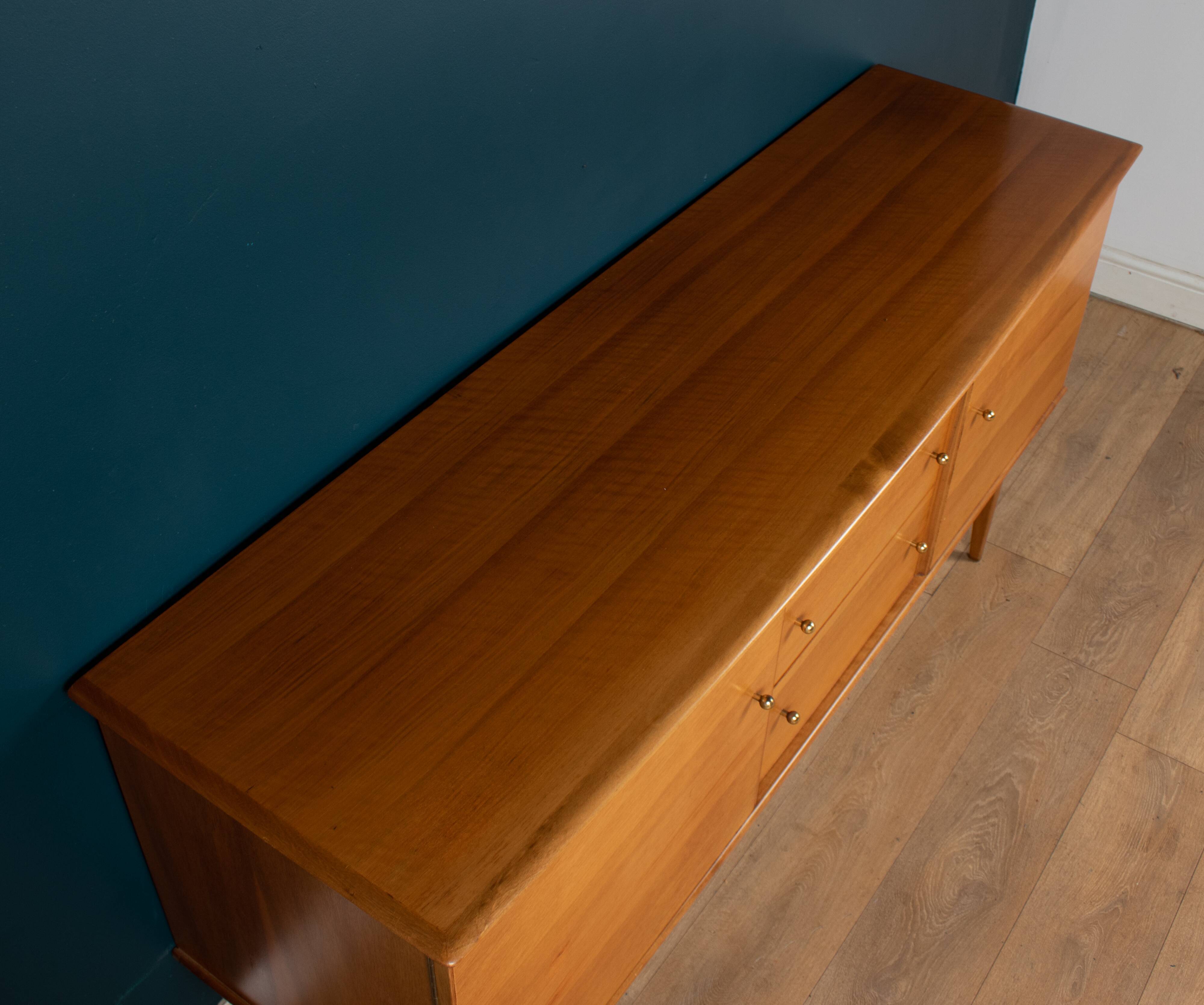 Retro teak & walnut maple mid century sideboard 1960s