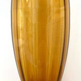 Large XL candy jar Empoli Italy in amber blown glass - 1960s