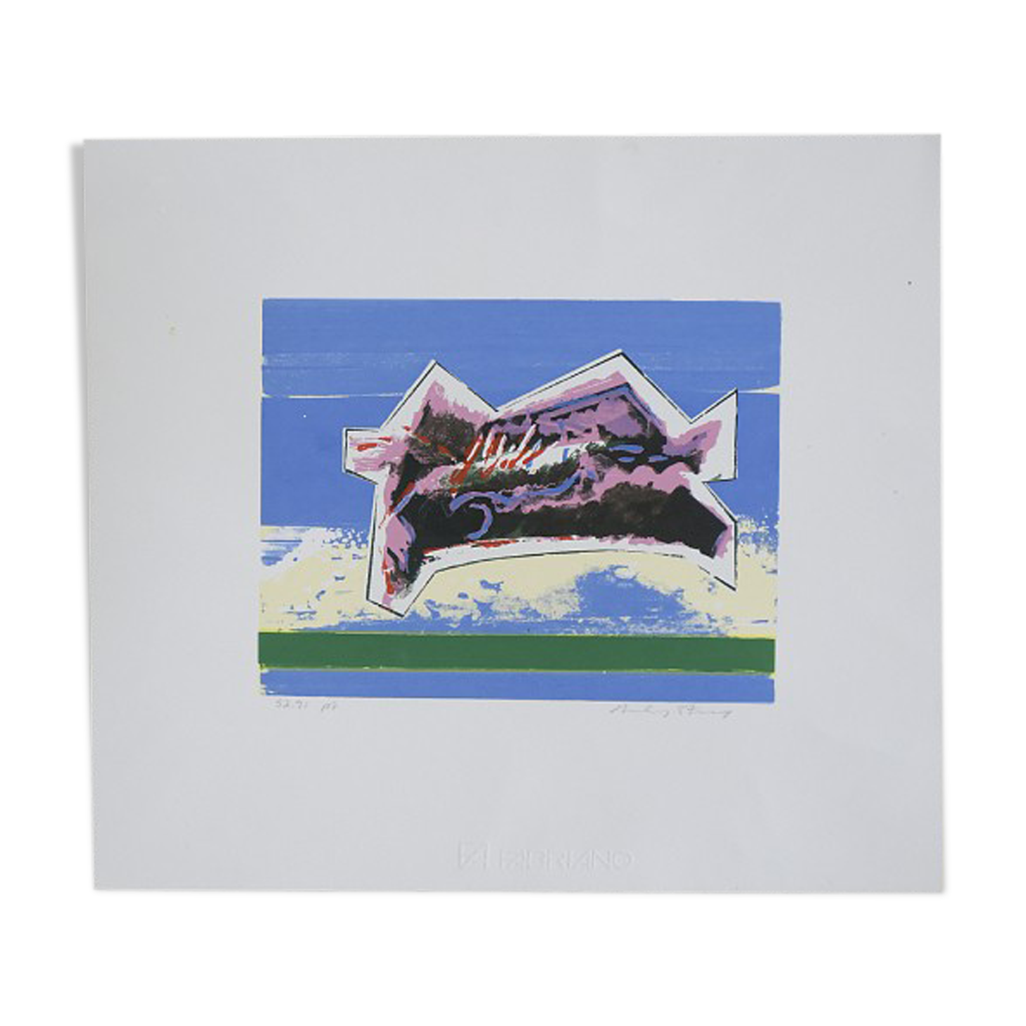 Color Lithography on Fabriano Paper by Hardy Strid, 1950s