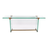 Glass side table design by Peter Ghyczy Model T30, 1970