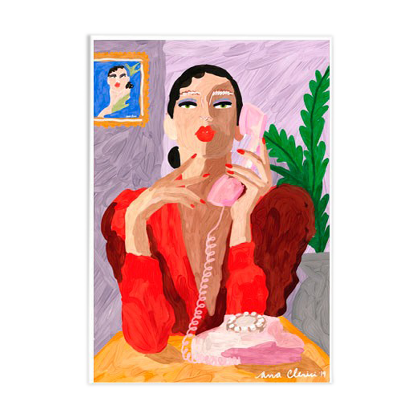 "Hablando conmigo misma" 30x42cm