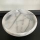 Empty pocket on vintage stand in white marble 70s