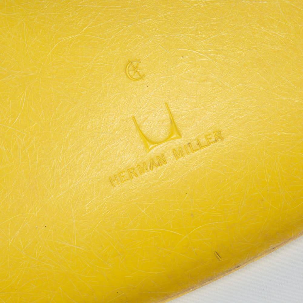 Yellow Set (4) Herman Miller Original Eames DSW Side Shell Chairs