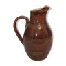 Old pitcher jug in varnished brown sandstone H 20.5 cm