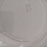 Lot de 9 assiettes diverses en faïence ancienne début 1900 décor roses bleues