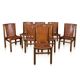 A SUPERB 20thC SET OF EIGHT ILMARI TAPIOVAARA LEATHER DINING CHAIRS c.1950