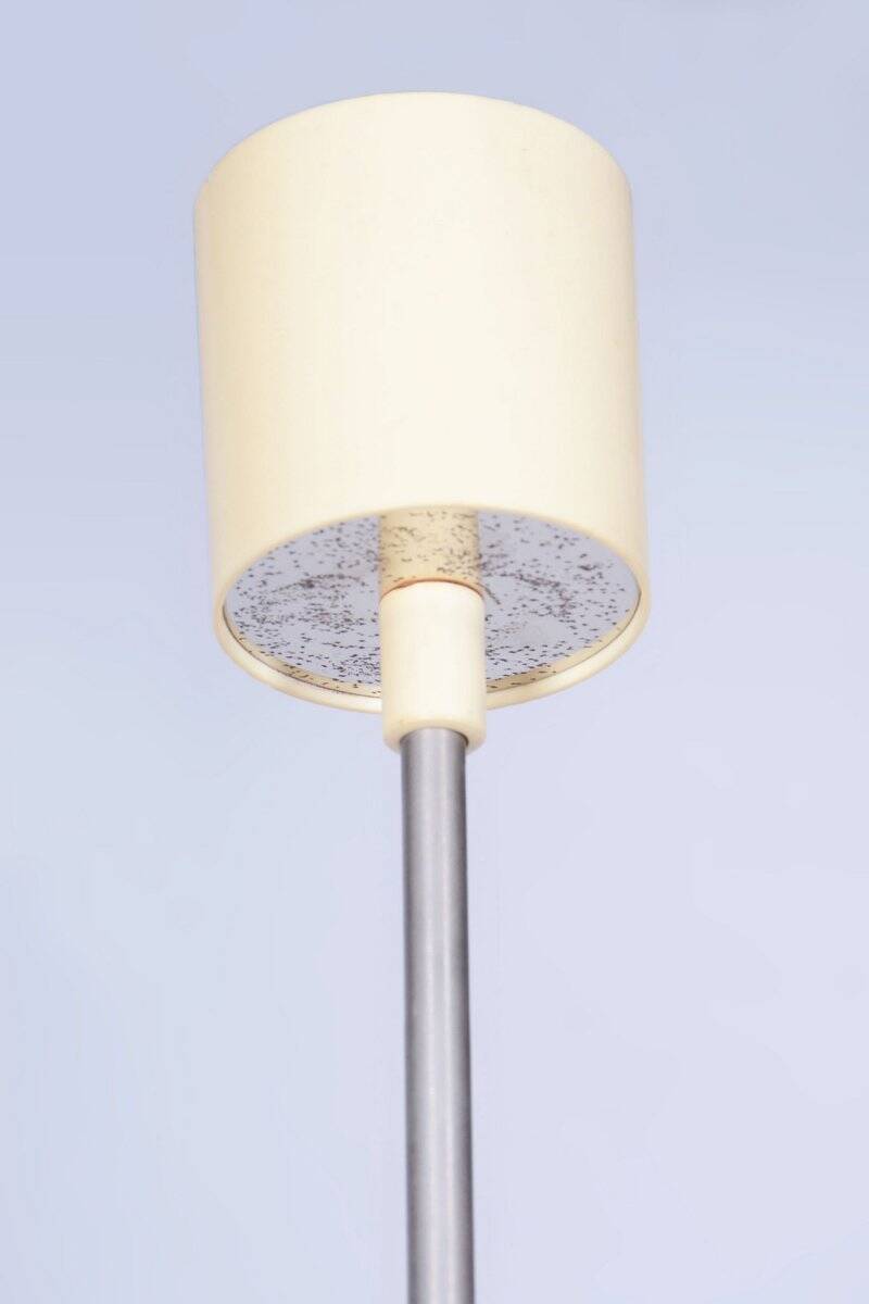Mid-Century Chandelier in Chromed Steel and Glass from Drukov, Czech, 1970s
