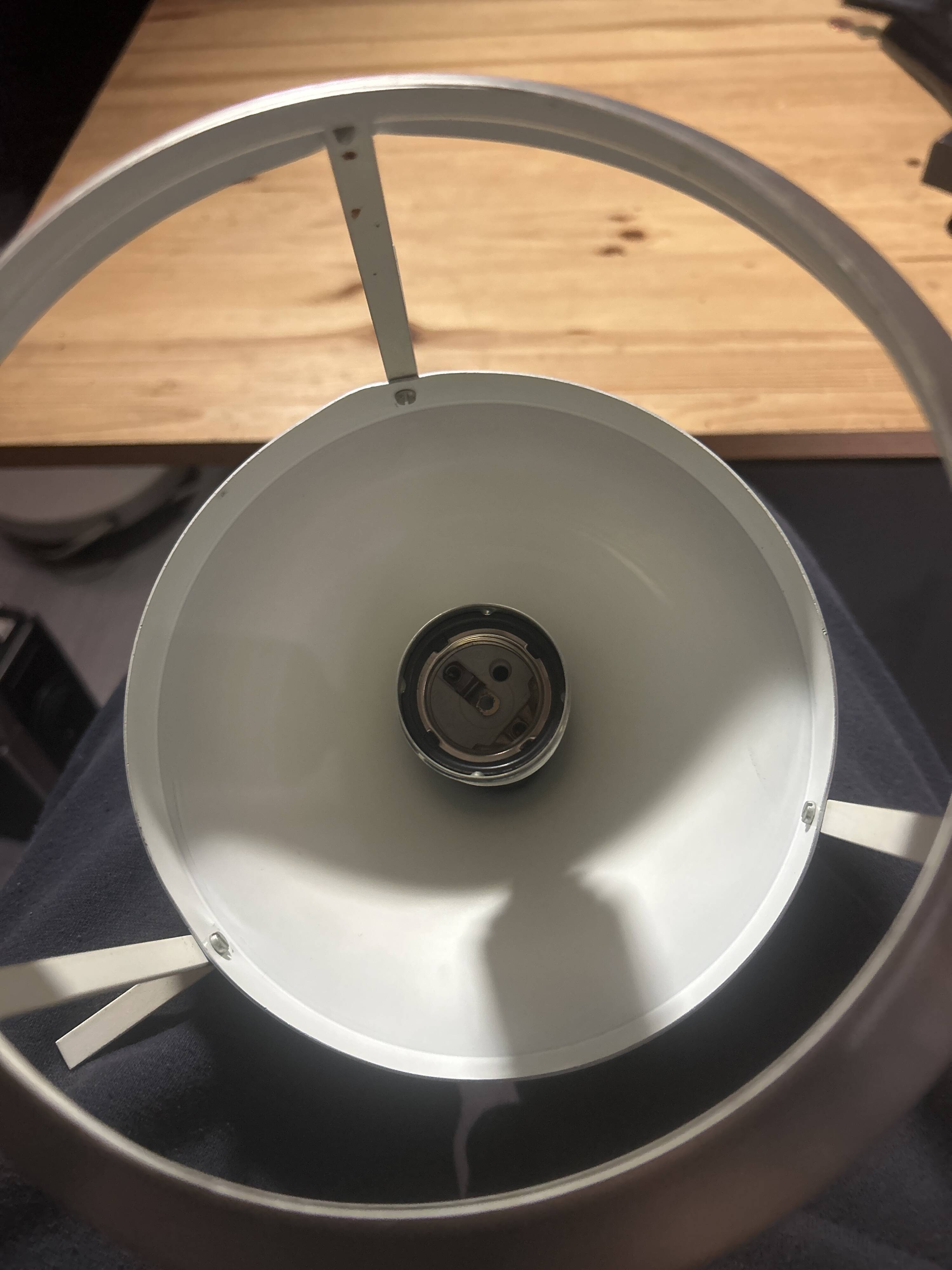 Vintage designer aluminum pendant light