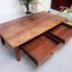 Table basse de ferme vintage bois