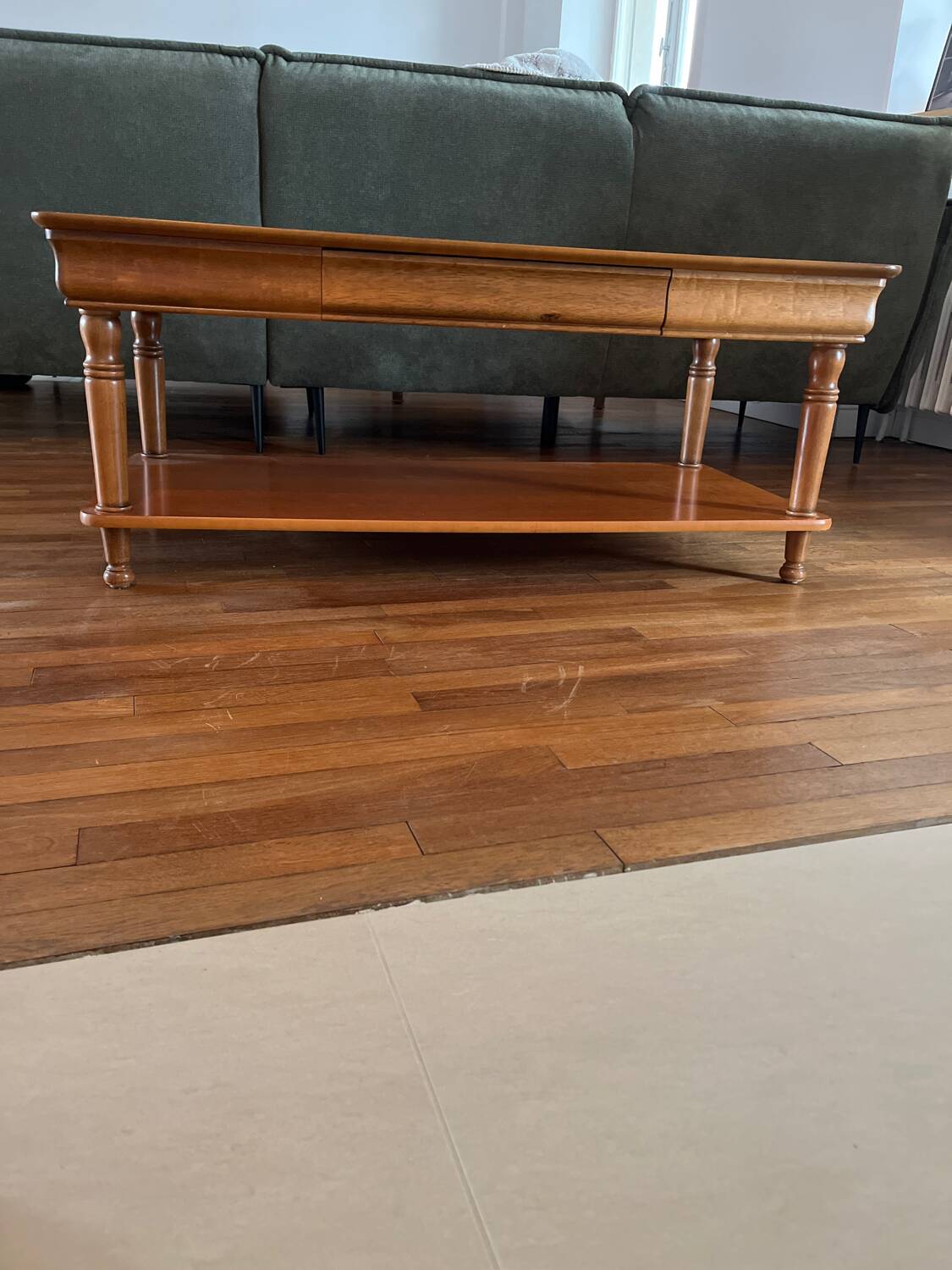 Cherry wood coffee table from the 80s