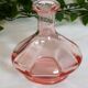 Pink glass bottle