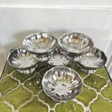 6 stainless steel bowls 1970