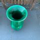 Ceramic vase enamelled green slurry style vallauris vintage 1950