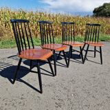 Set of 4 vintage fanett tapiovaara chairs