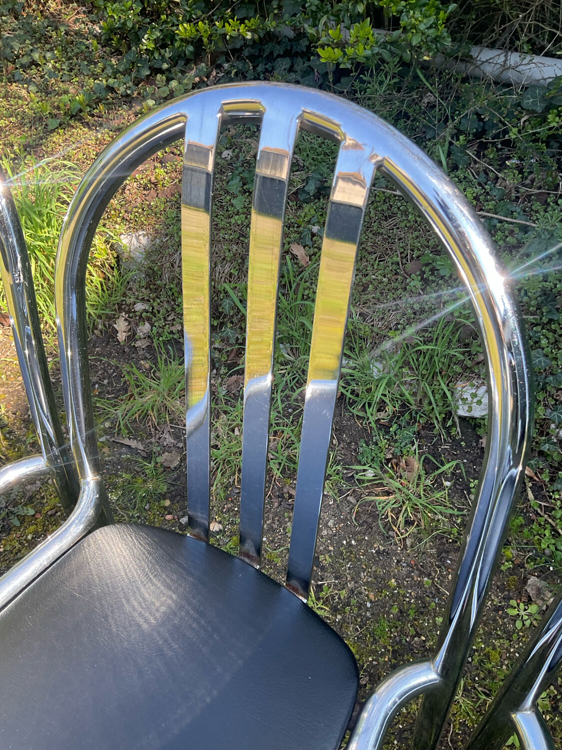 Set of 4 chrome chairs by Robert Mallet Stevens