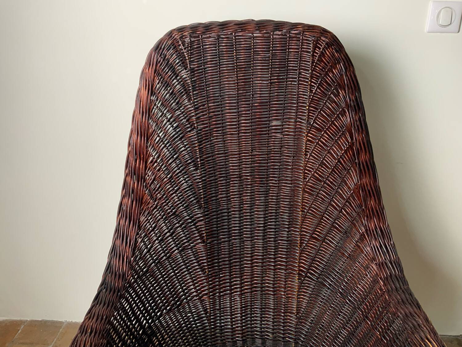 Mid-Century Wicker Armchair