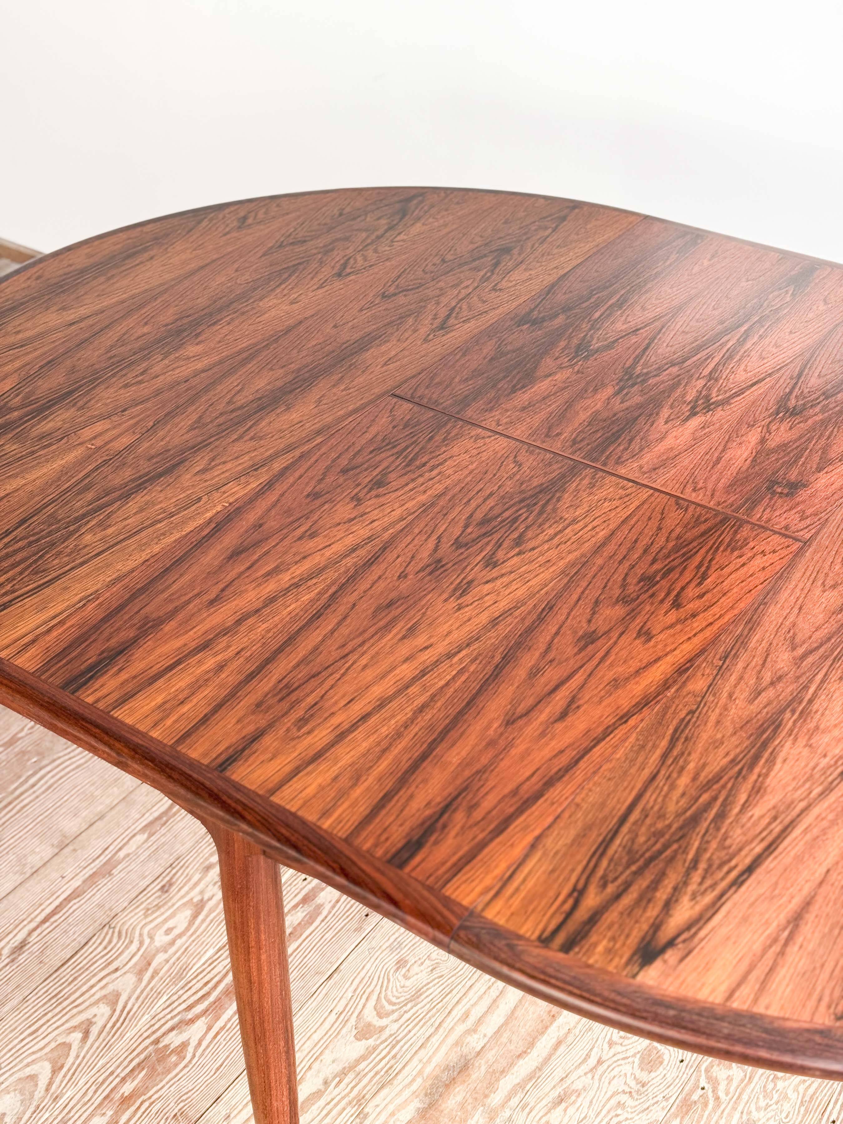 Table à manger danoise Mid-Century Modern en palissandre, Niels O. Møller
