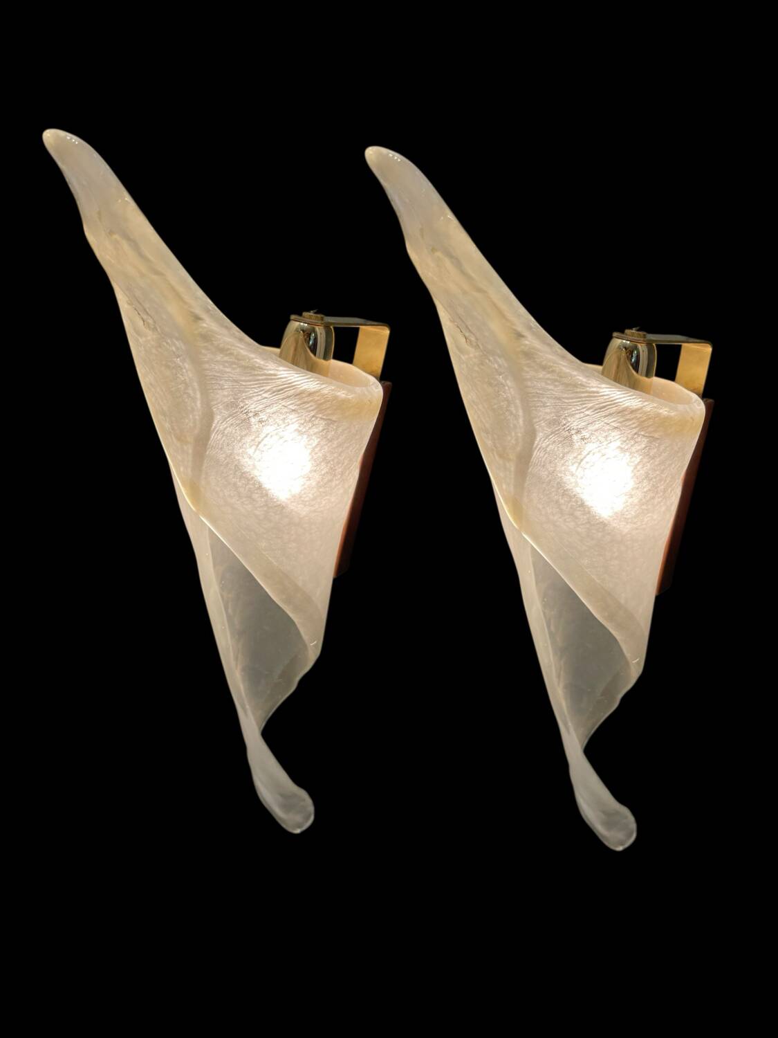 Large Murano Glass Sconces Set of 2