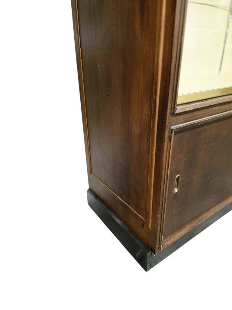 XL vintage wooden display cabinet / sideboard / wall cupboard