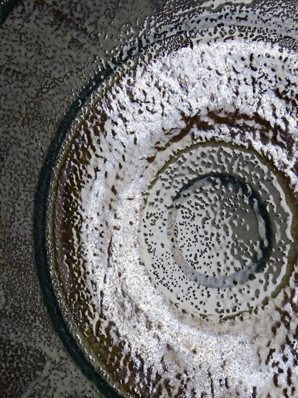 Grande coupe céramique d'art années 50-60 vintage décor mural ou coupe à fruits