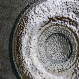 Large ceramic art bowl from the 50s-60s, vintage wall decoration or fruit bowl.