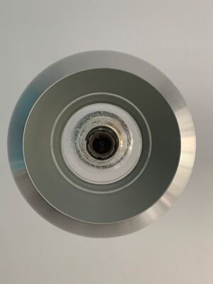 3 suspensions Raak Carthago aluminium et verre 1970