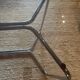 Vintage glass and chrome table