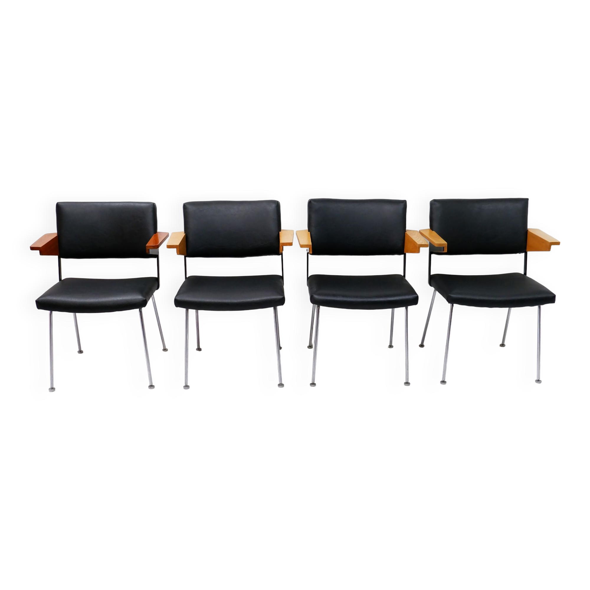 Ensemble de 4 fauteuils par A. Cordemeyer pour Gispen, années 1960