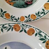 Pair of Saint Amandinoise deep dishes from the 50s