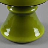 Vintage 1970s Flygsfors Orrefors Green Glass Mushroom Lamp, Sweden.