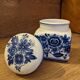Blue apothecary pot hand-painted porcelain