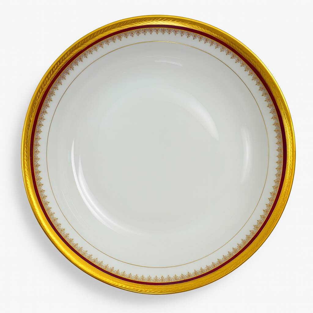 Limoges Dinner Service – 54 pieces – Red and Gold Decor