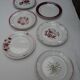 Assortment of 12 dominant plates red and green