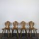 Set of 4 Savoyard mountain chairs