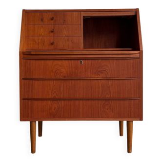 Coiffeuse secrétaire vintage en teck