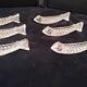 6 zoomorphic crystal knife rests