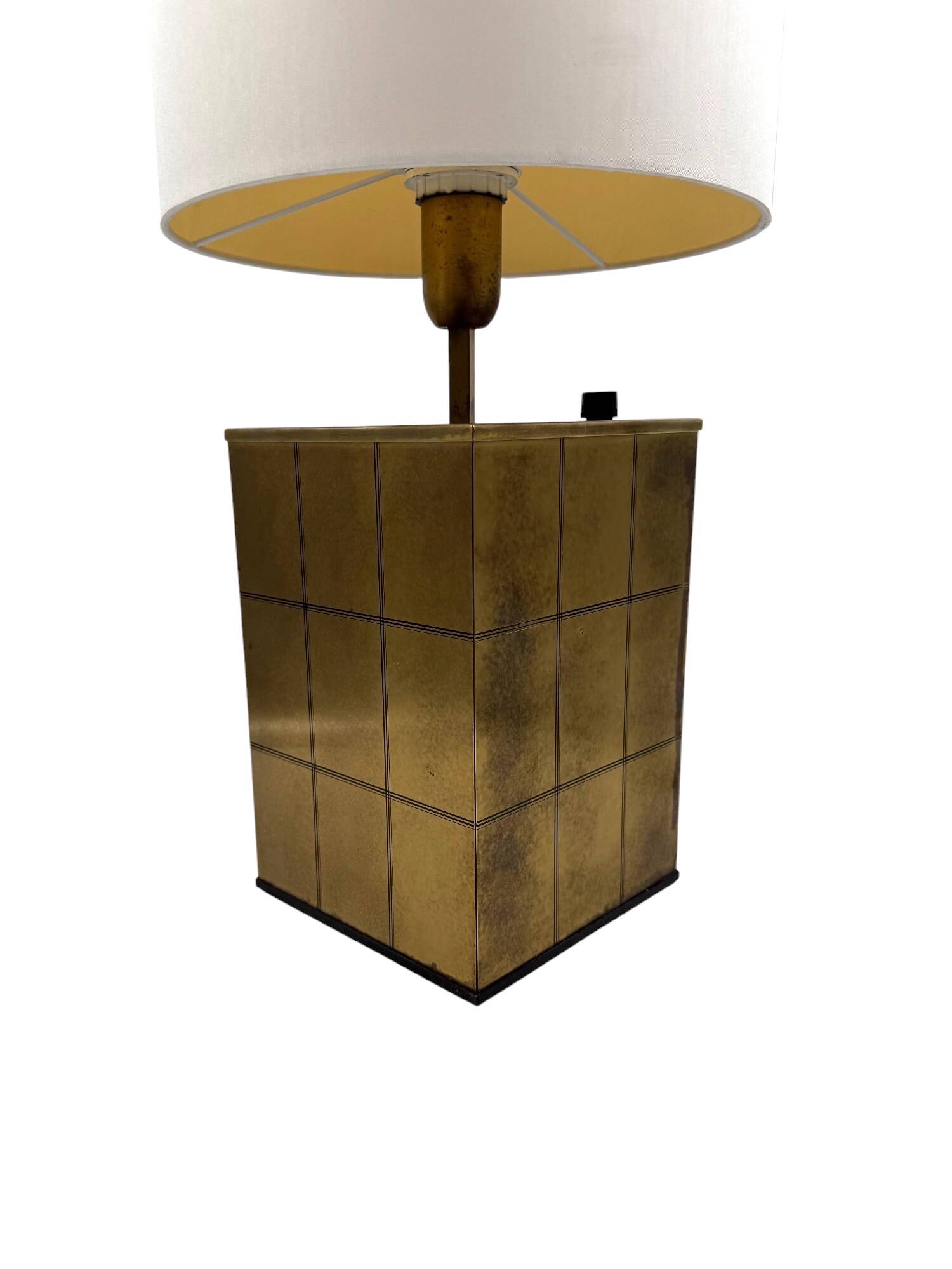 Hollywood regency brass table lamp base, Romeo Rega Italy, 1970s