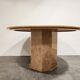 Round italian marble dining table 1970s