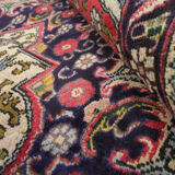 Tapis persan fait à la main en laine rouge 283x420cm