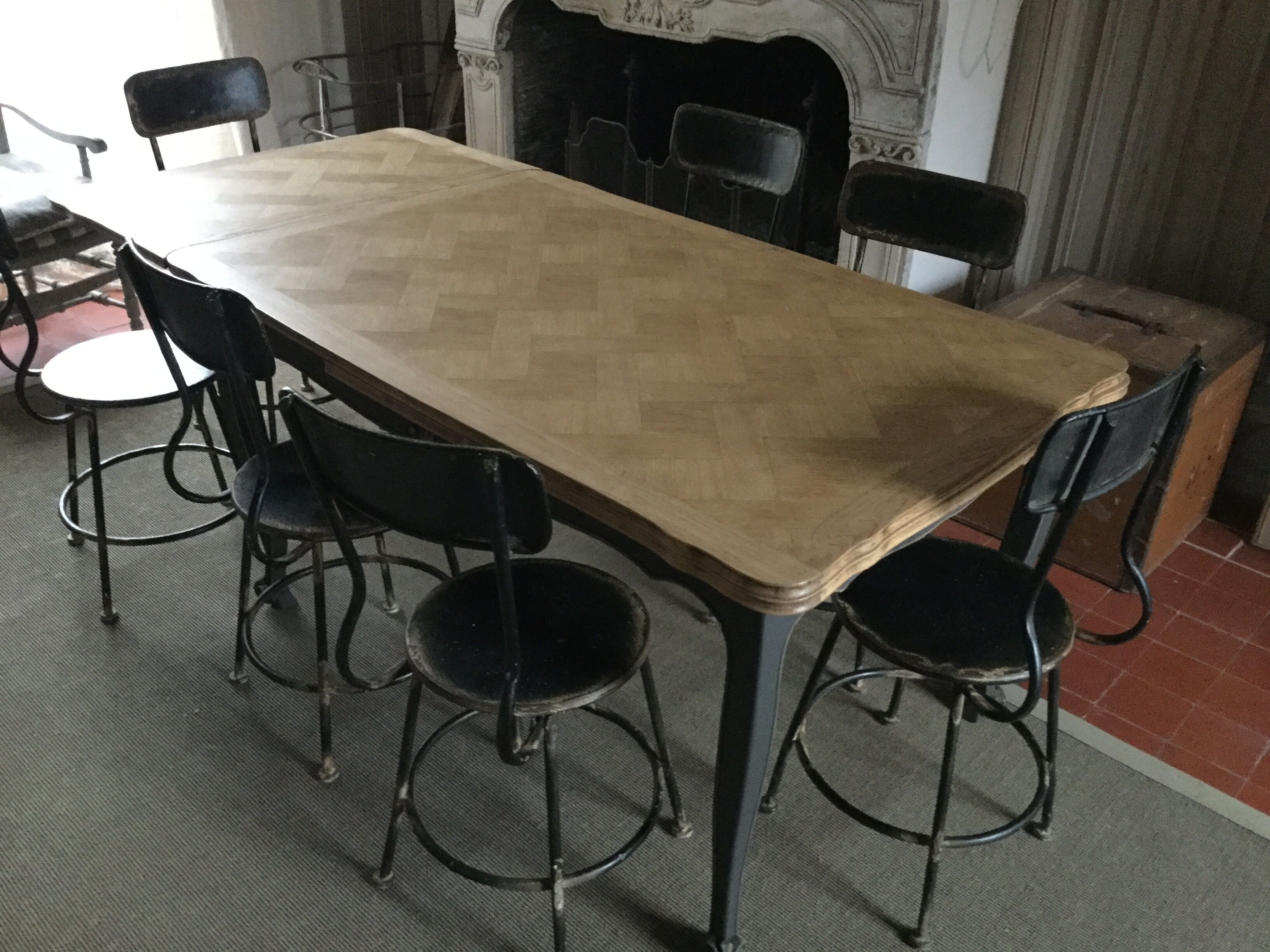 Old dining table with extensions