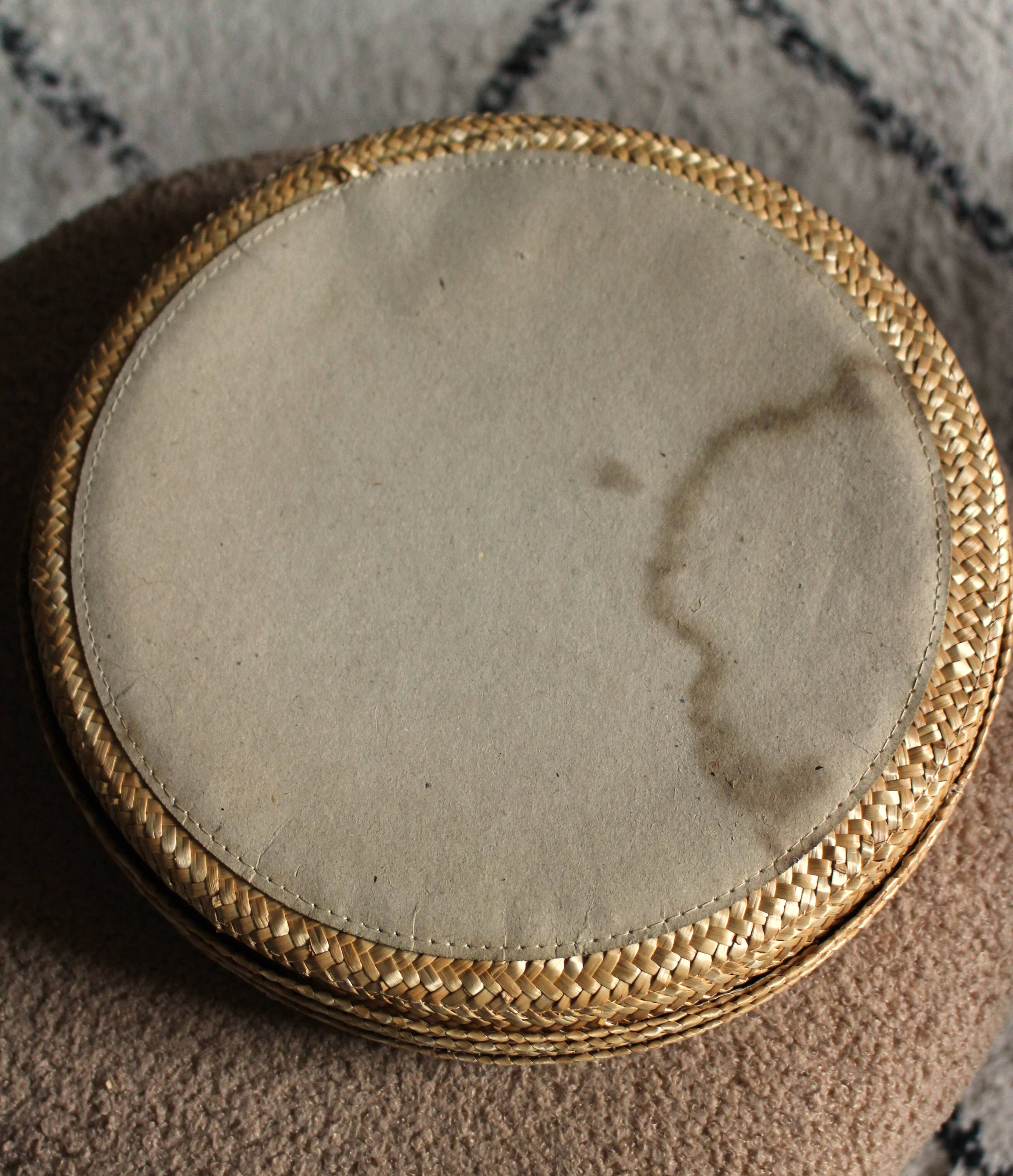 Basket with lid, wicker, flexible basketry