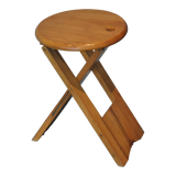Folding pine stool in 70s