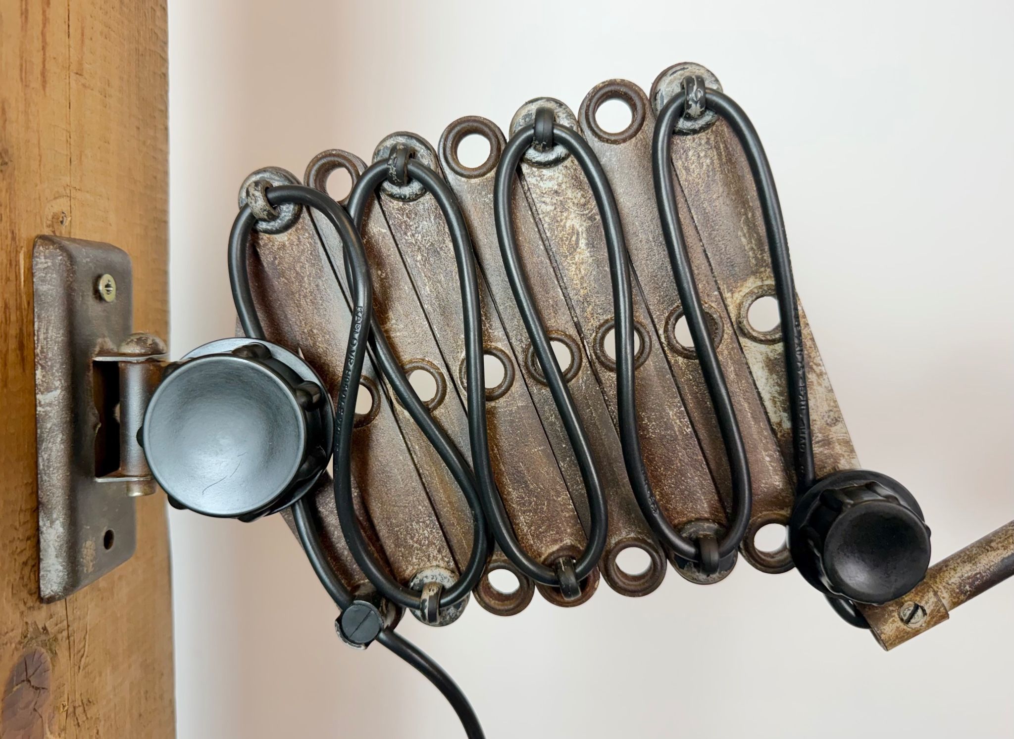 Large German Industrial Scissor Wall Lamp from Helion Arnstadt, 1950s