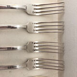 6 ercuis forks, silver metal, 1930