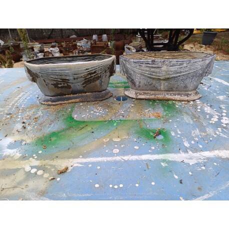 Pair of cast iron planters from 1900 from Charleville-Mézières