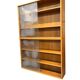 Vitrine/armoire de rangement vintage en bois et verre